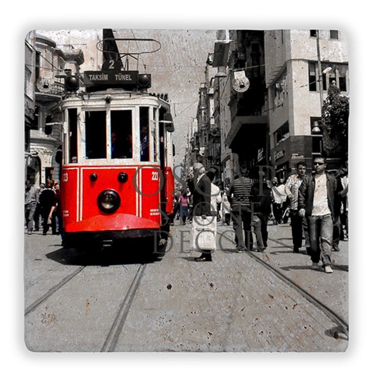 OSCAR STONE DECOR TRAMVAY DOĞALTAŞ DUVAR DEKORU / DD251 (WALL DECOR)
