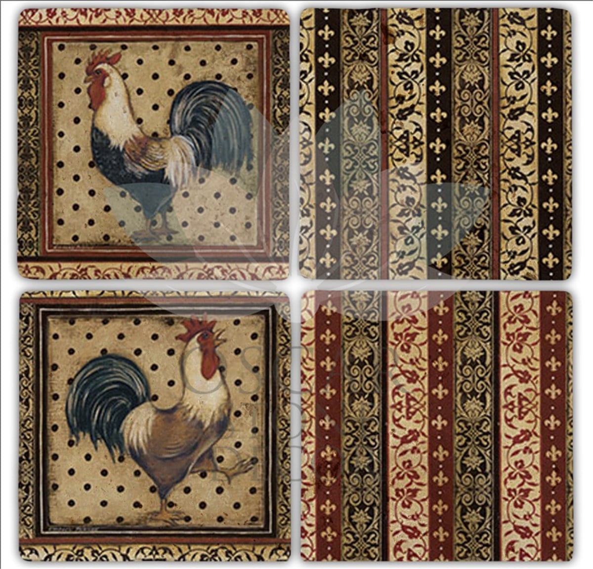 OSCAR STONE DECOR TROTTER 4'lü DOĞALTAŞ BARDAK ALTLIĞI / BA195 (COASTER)