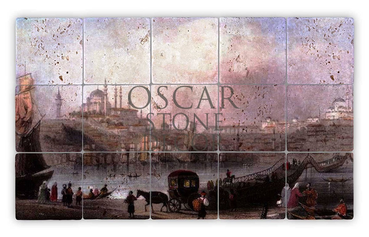 OSCAR STONE DECOR UNKAPANI KÖPRÜSÜ DOĞALTAŞ TABLO / TT089 (STONE TABLE)