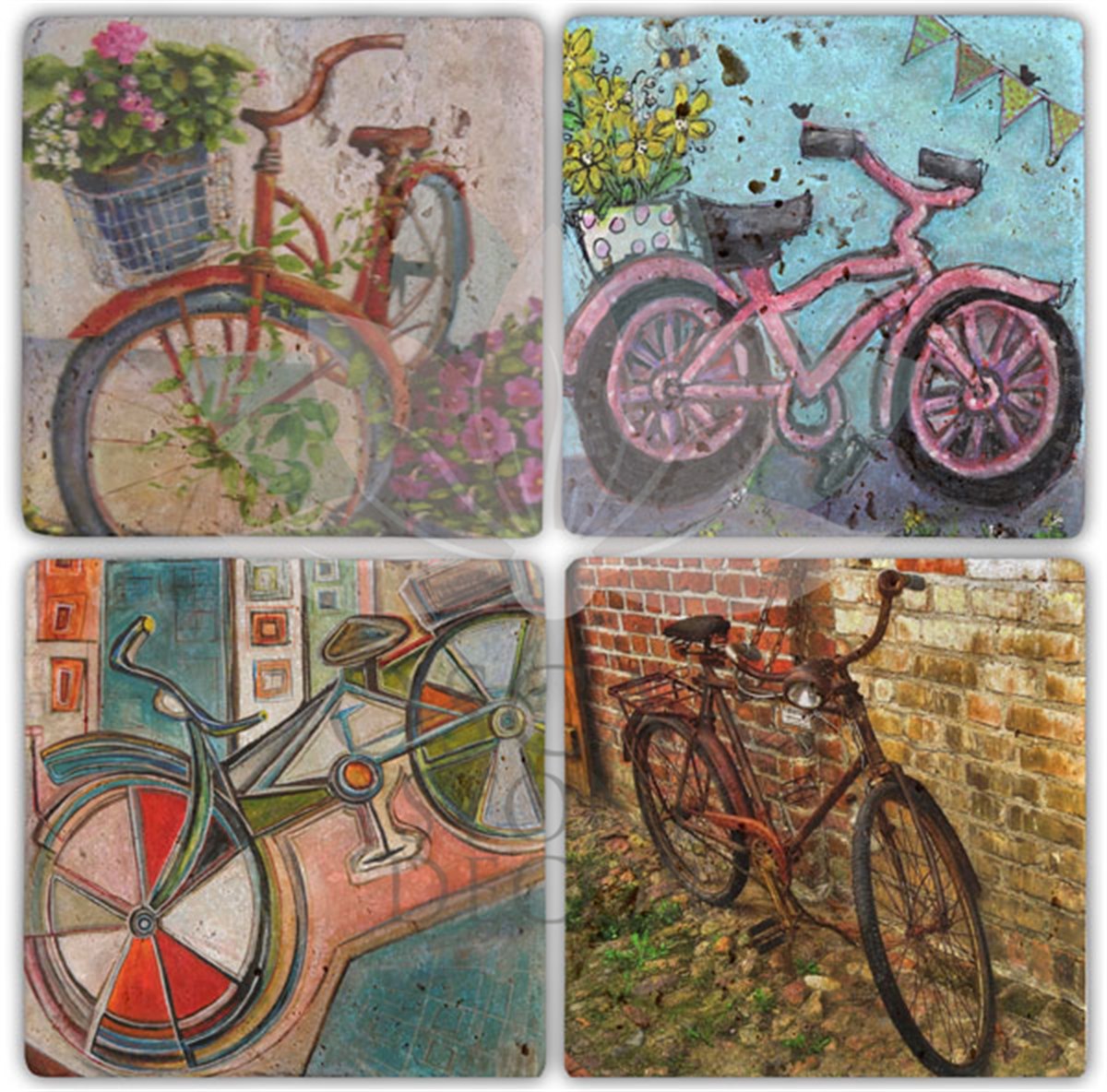 OSCAR STONE DECOR VELESPİT 4'lü DOĞALTAŞ BARDAK ALTLIĞI / BA027 (COASTER)