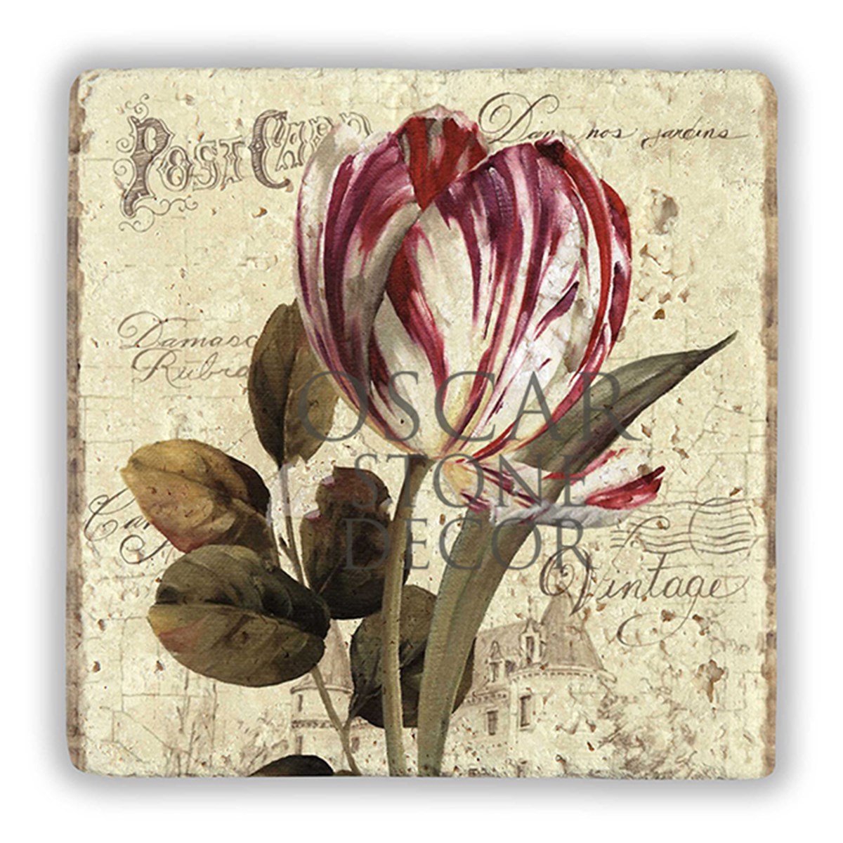 OSCAR STONE DECOR VINTAGE TULIP DOĞALTAŞ DUVAR DEKORU / DD326 (WALL DECOR)
