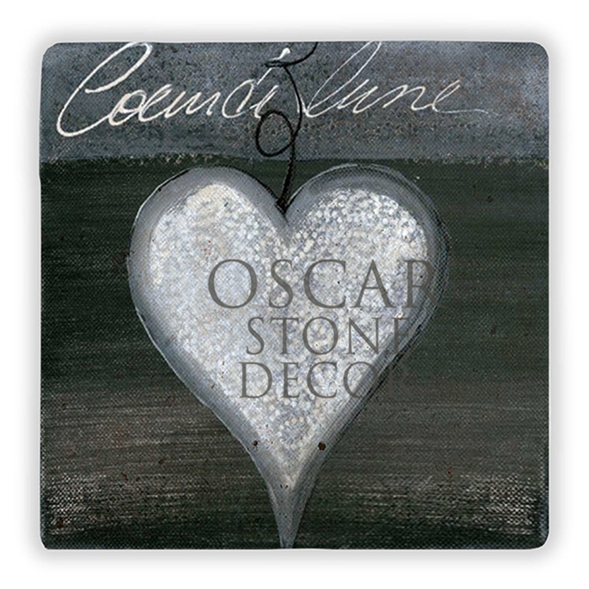 OSCAR STONE DECOR WHITE HEART DOĞALTAŞ DUVAR DEKORU / DD230 (WALL DECOR)