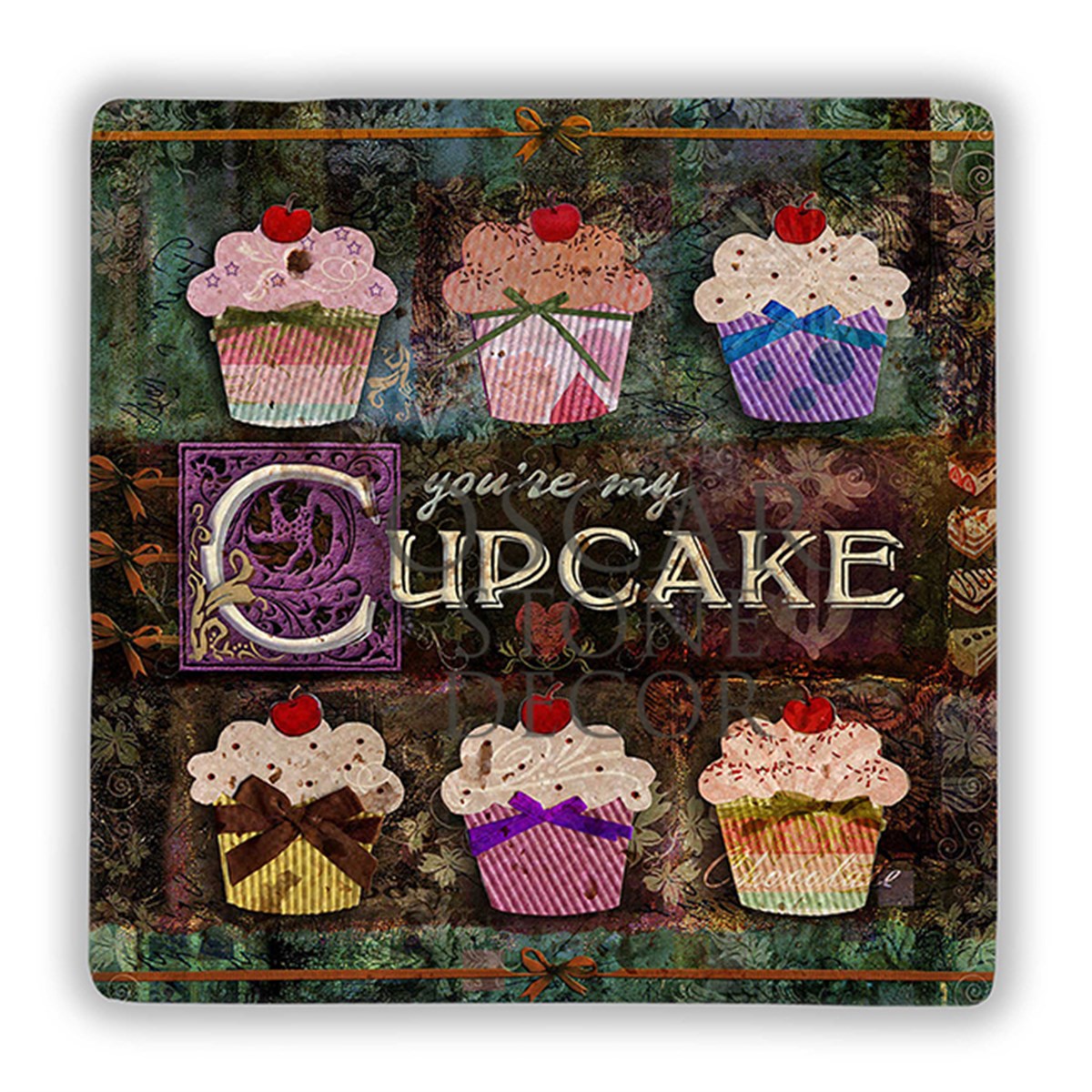 OSCAR STONE DECOR YOU'RE MY CUPCAKE DOĞALTAŞ DUVAR DEKORU / DD286 (WALL DECOR)