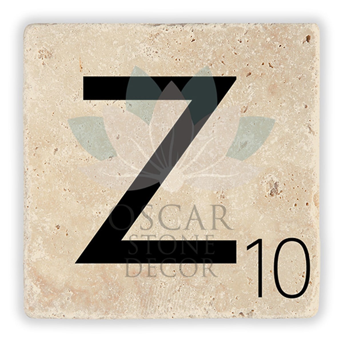 OSCAR STONE DECOR Z HARFİ TEKLİ DOĞALTAŞ BARDAK ALTLIĞI / BA-Z2 (COASTER)