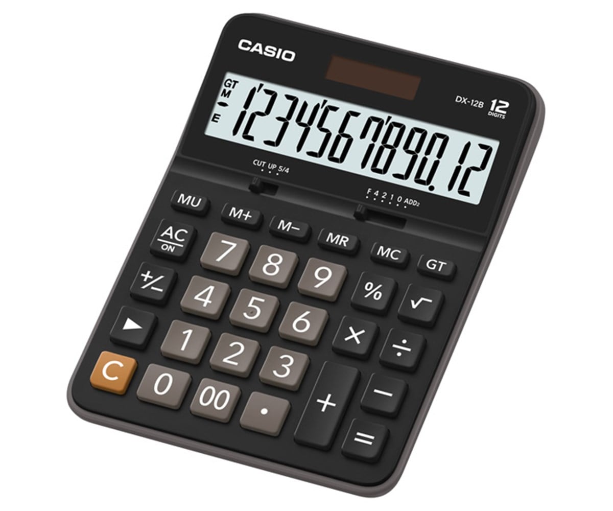 CASIO DX-12B-BK 12 HANE MASAÜSTÜ HESAP MAKİNESİ