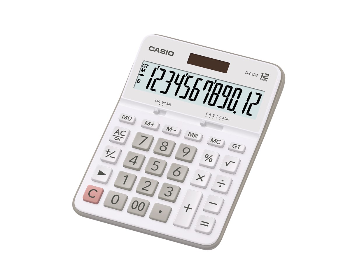 CASIO DX-12B-WE-W-DC 12 HANE MASAÜSTÜ HESAP MAKİNESİ
