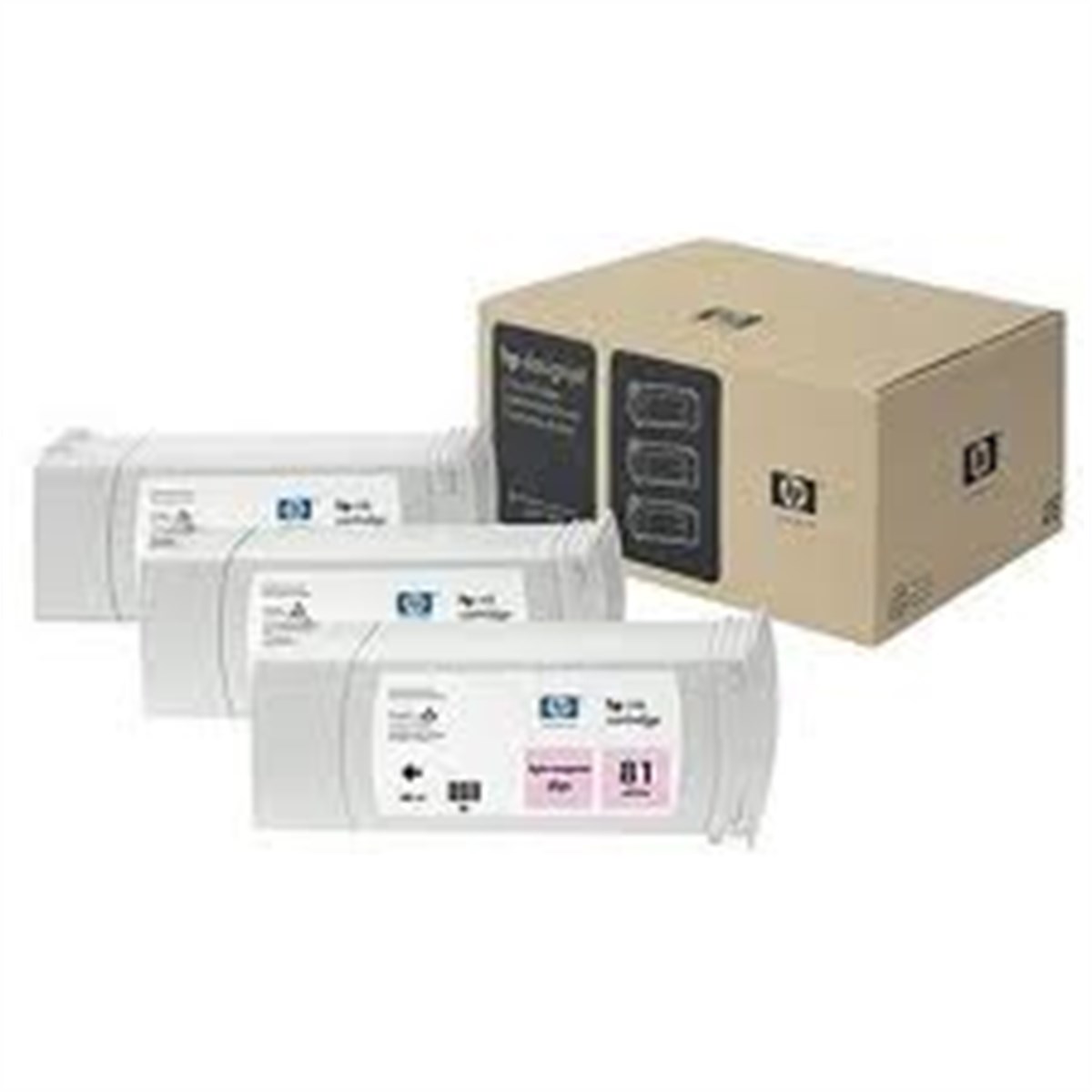 HP C5071A (81) ACIK MACENTA BOYA 3 LU PAKET 680 ML GENIS FORMAT MUREKKEP KARTUSU