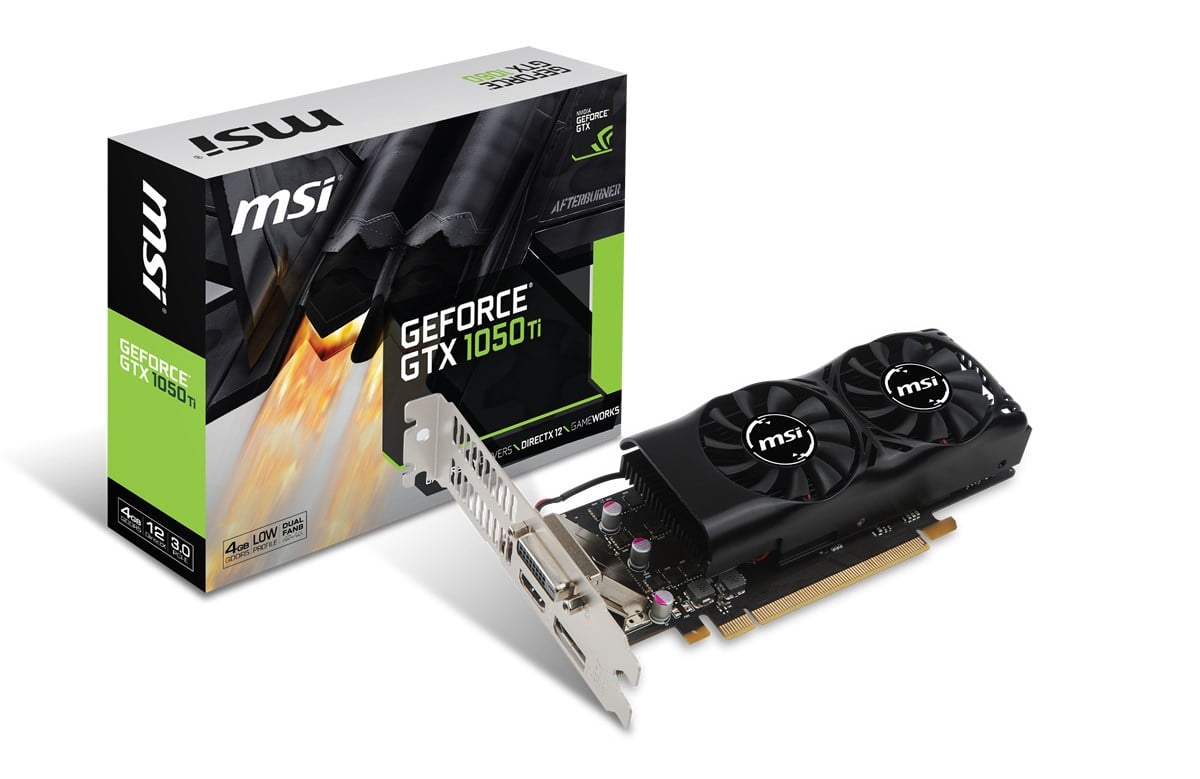 MSI VGA GeForce GTX 1050 Ti 4GT LP GTX1050Ti 4GB GDDR5 128b DX12 PCIE 3.0 x16 (1xDVI 1xHDMI 1xDP)
