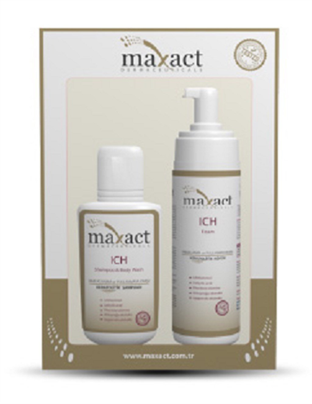MAXACT ICH KERATOLİTİK ŞAMPUAN + KÖPÜK İKİLİ PAKET