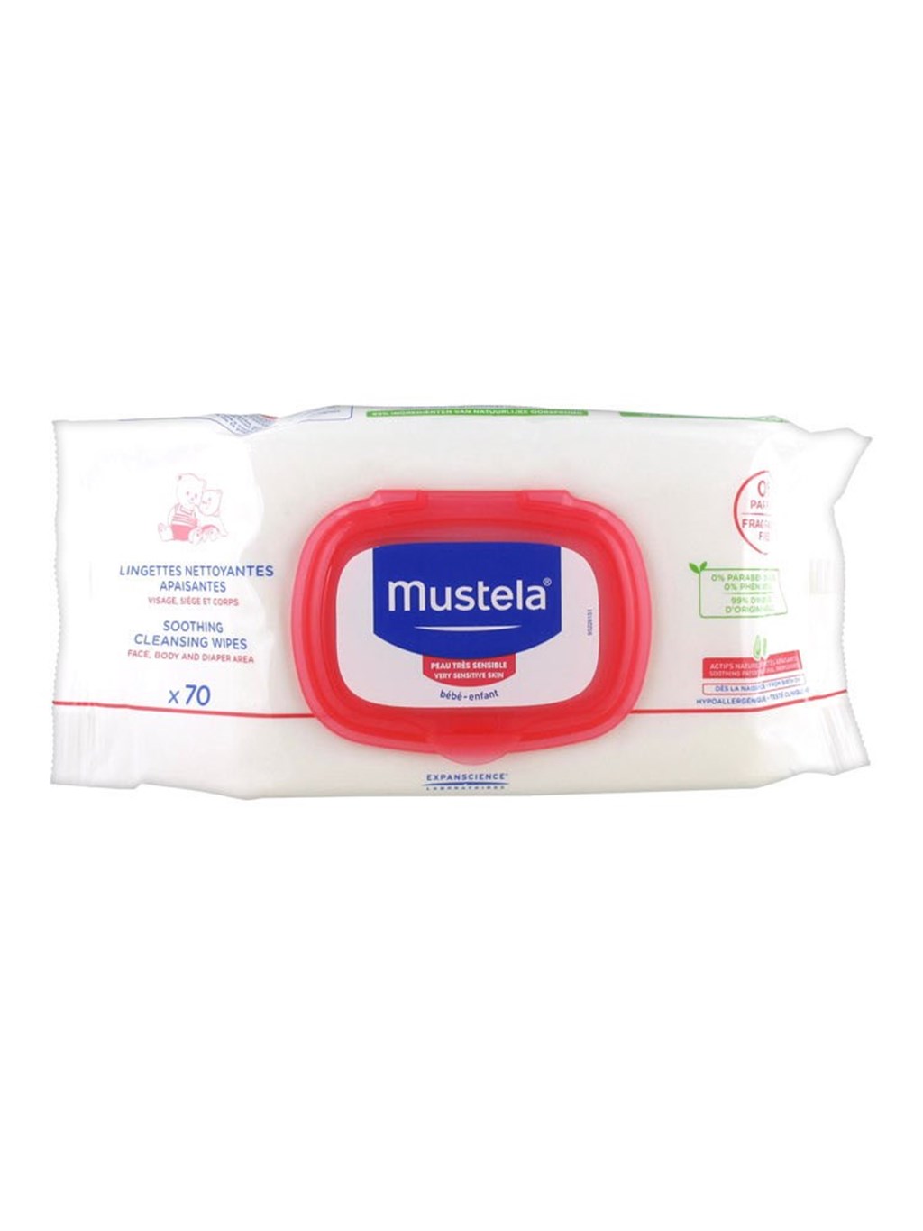 MUSTELA ÇOK HASSAS CİLTLER İÇİN ISLAK MENDİL 70 ADET