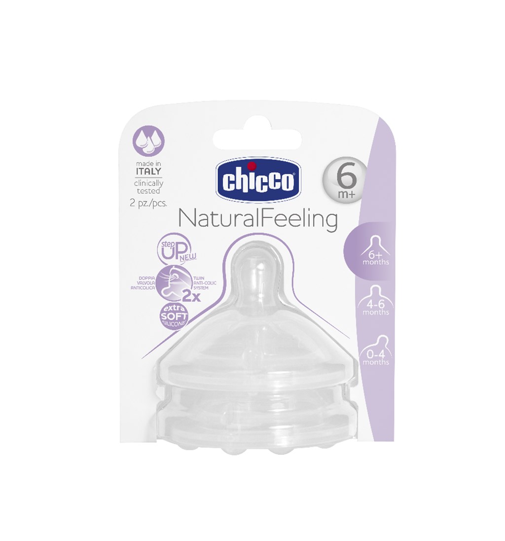 CHİCCO BİBERON EMZİĞİ 6AY+ 2 ADET HIZLI AKIŞ - SİLİKON