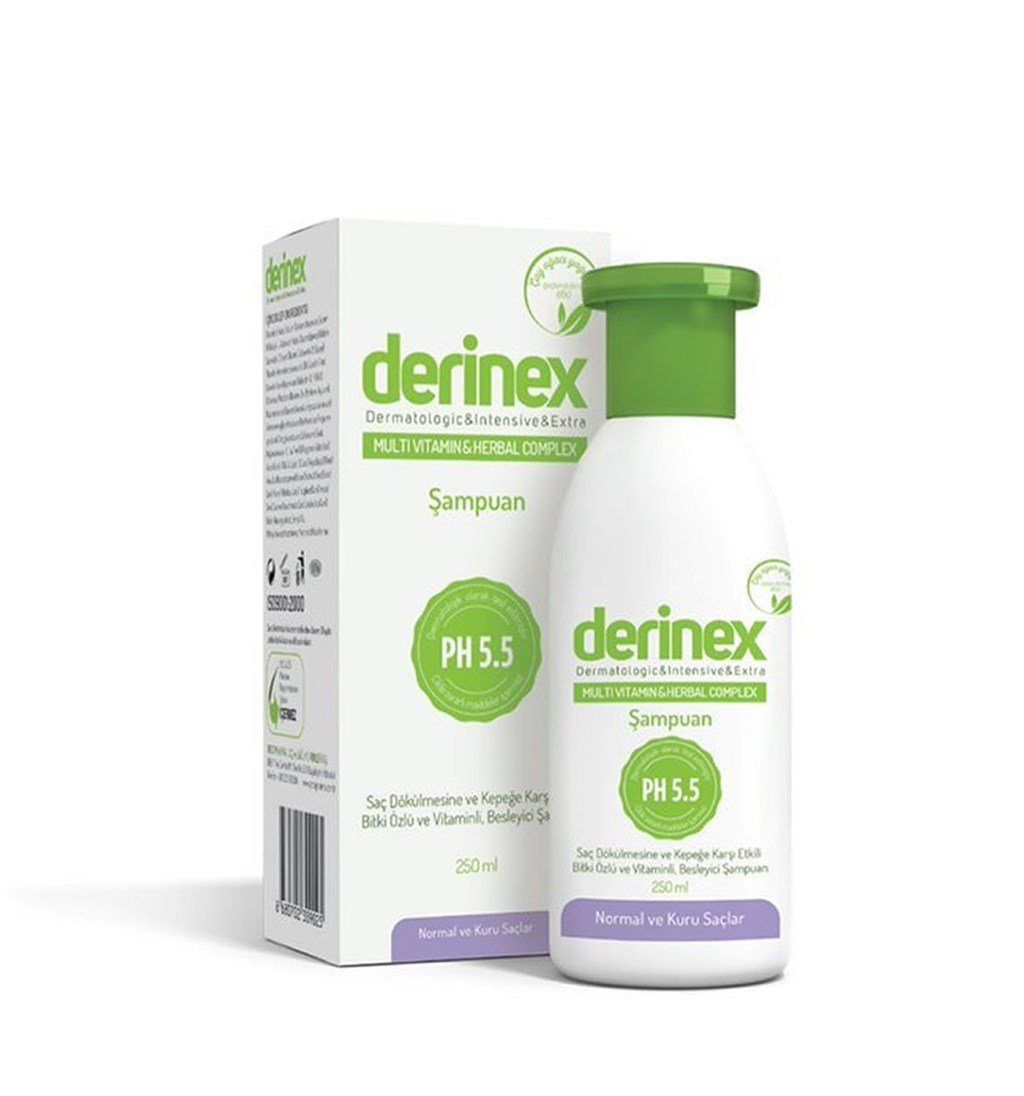 DERİNEX SAÇ BAKIM ŞAMPUANI NORMAL VE KURU SAÇLAR İÇİN 250 ML