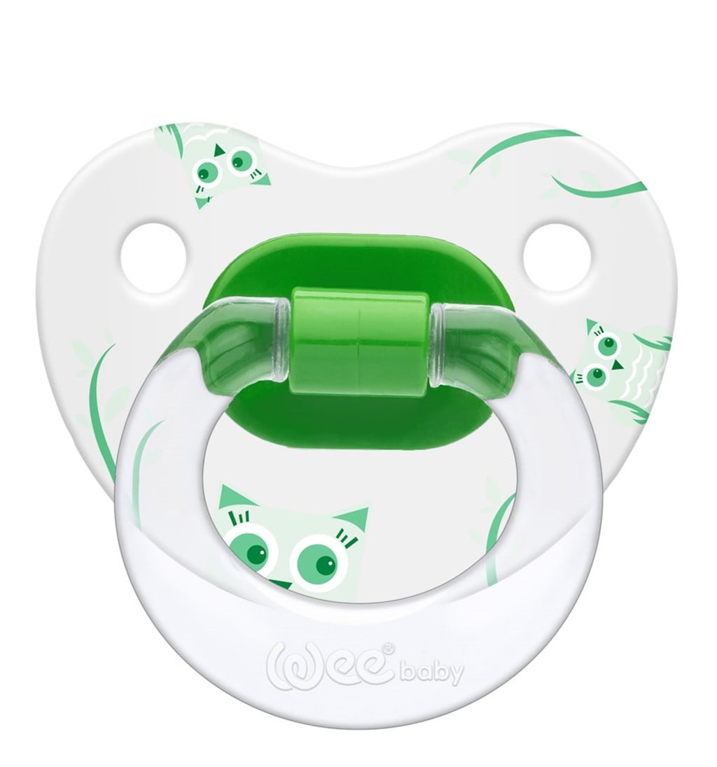 WEE BABY DESENLİ GÖVDELİ DAMAKLI EMZİK 6-8AY NO.3 - YEŞİL