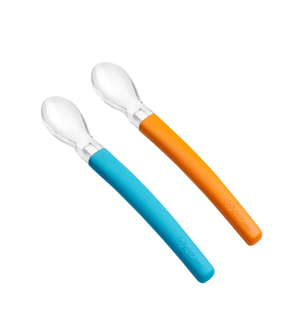 WEE BABY 2'Lİ MAMA KAŞIĞI - MAVİ - TURUNCU