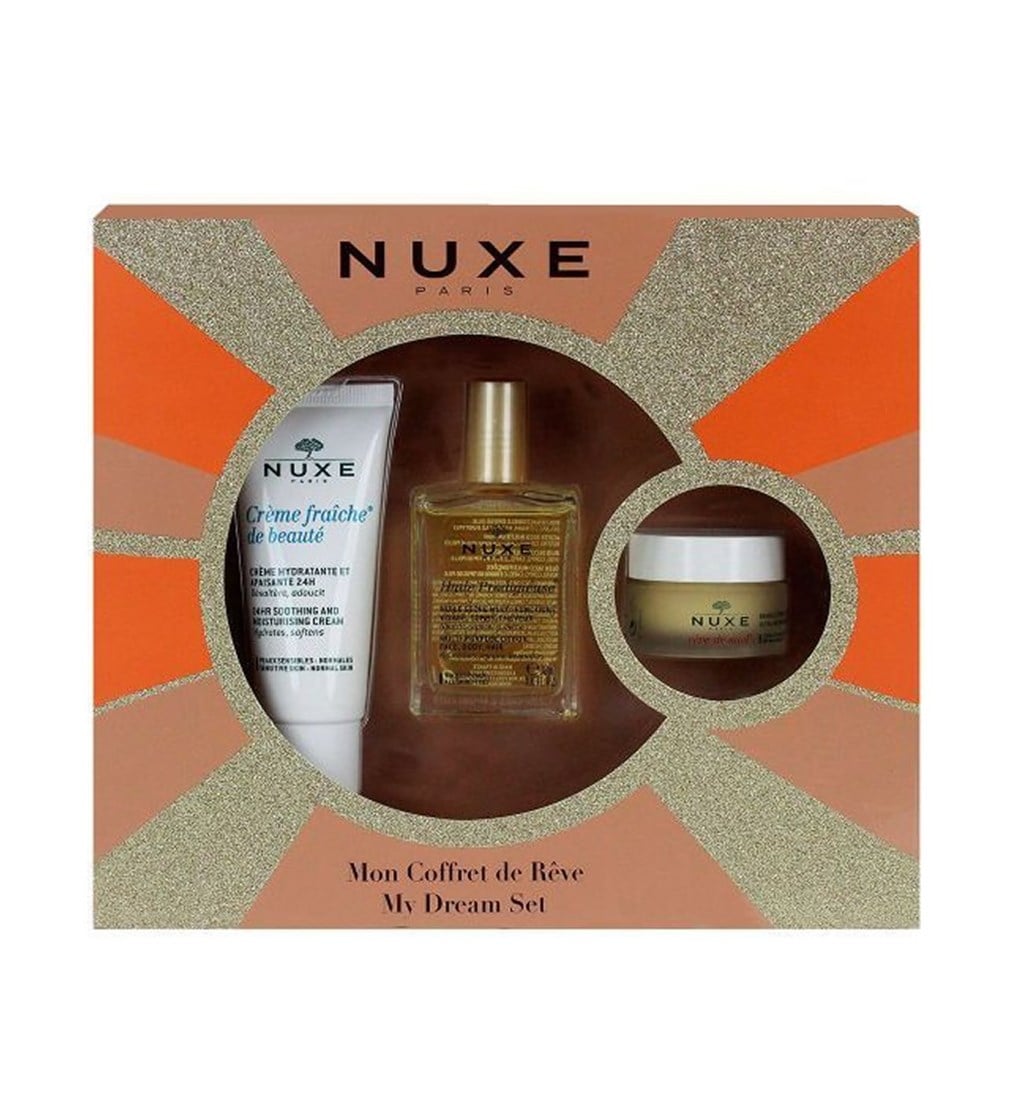 NUXE CORFE BALSAMO REVE DE MİEL 15G + ACEİTE PRODİGİEUSE 30ML + CREMA FRAİCHE 30ML