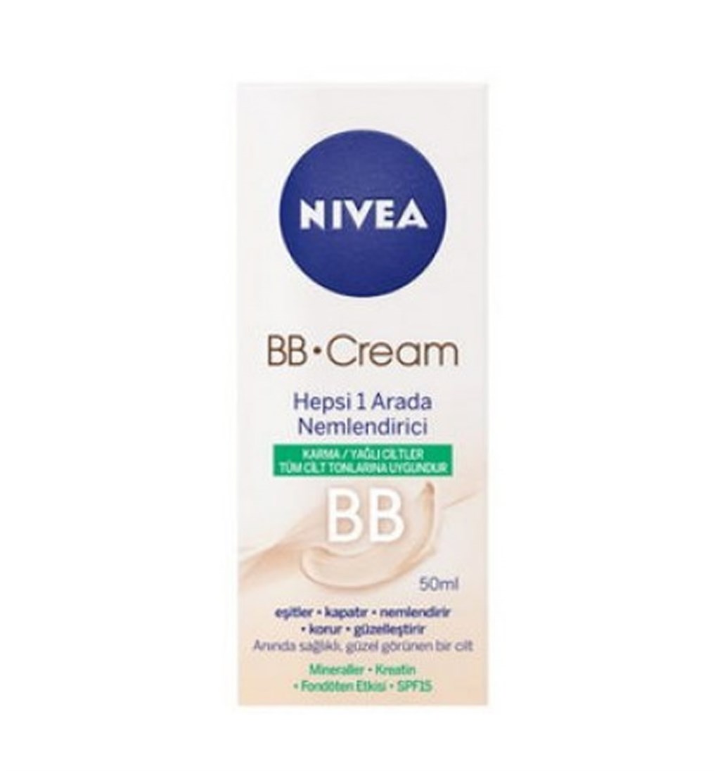 NİVEA BB KREM KARMA YAĞLI CİLTLER NEMLENDİRİCİ 50ML