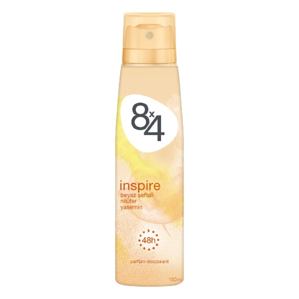 8x4 İnspire Deodorant 150 ml (Beyaz Şeftali Nilüfer Yasemin)
