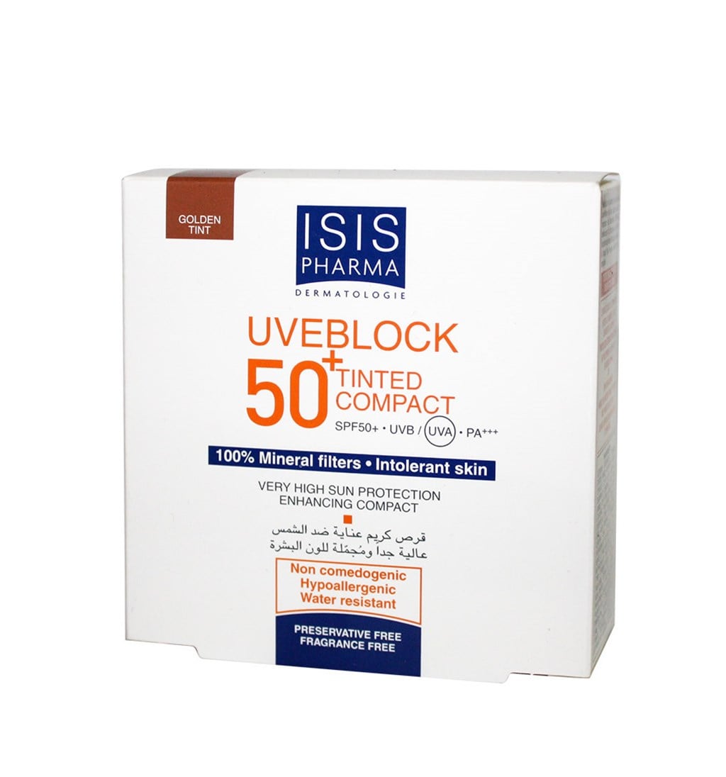 ISIS PHARMA UVEBLOCK 50+ TİNTED COMPACT POWDER GOLDEN TİNT 100% MİNERAL 10GR
