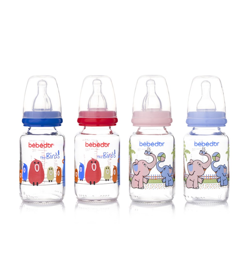 BEBEDOR DESENLİ CAM BİBERON 125ML