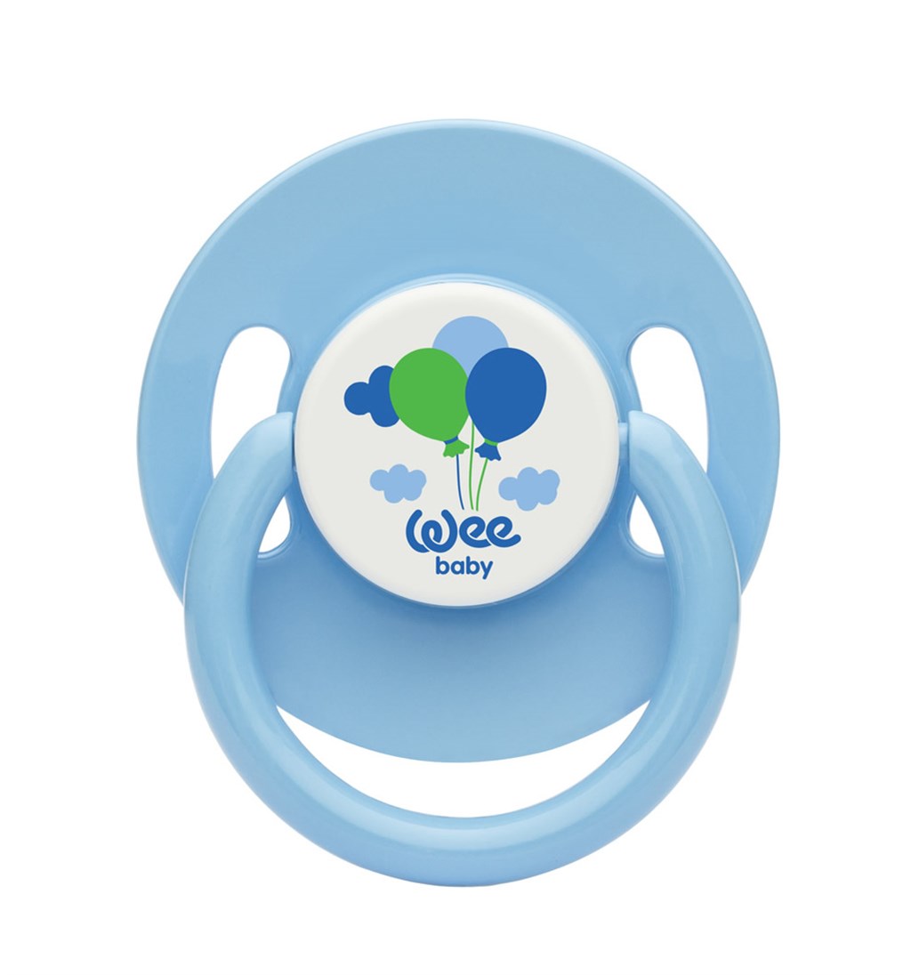 WEE BABY YUVARLAK GÖVDELİ YUVARLAK UÇLU EMZİK 0-6AY NO.1 - MAVİ