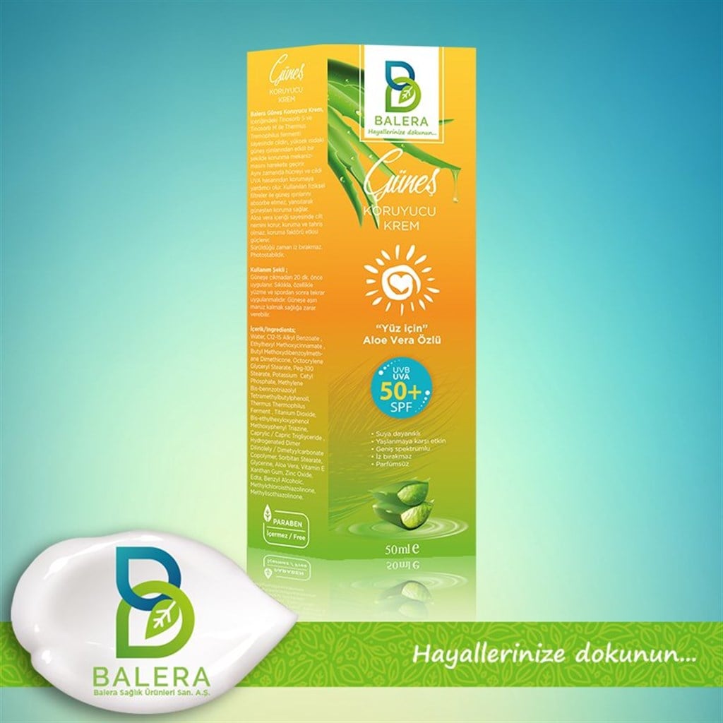 Balera Güneş Koruyucu Krem Yüz İçin Spf 50+ 50ml