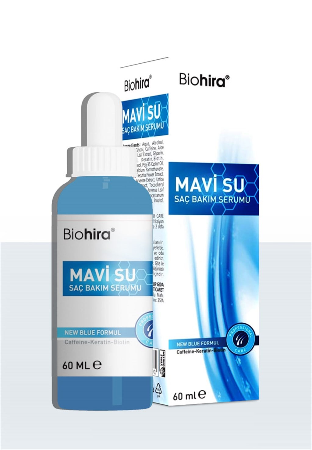 BioHira Mavi Su Saç Bakım Serumu 60ml