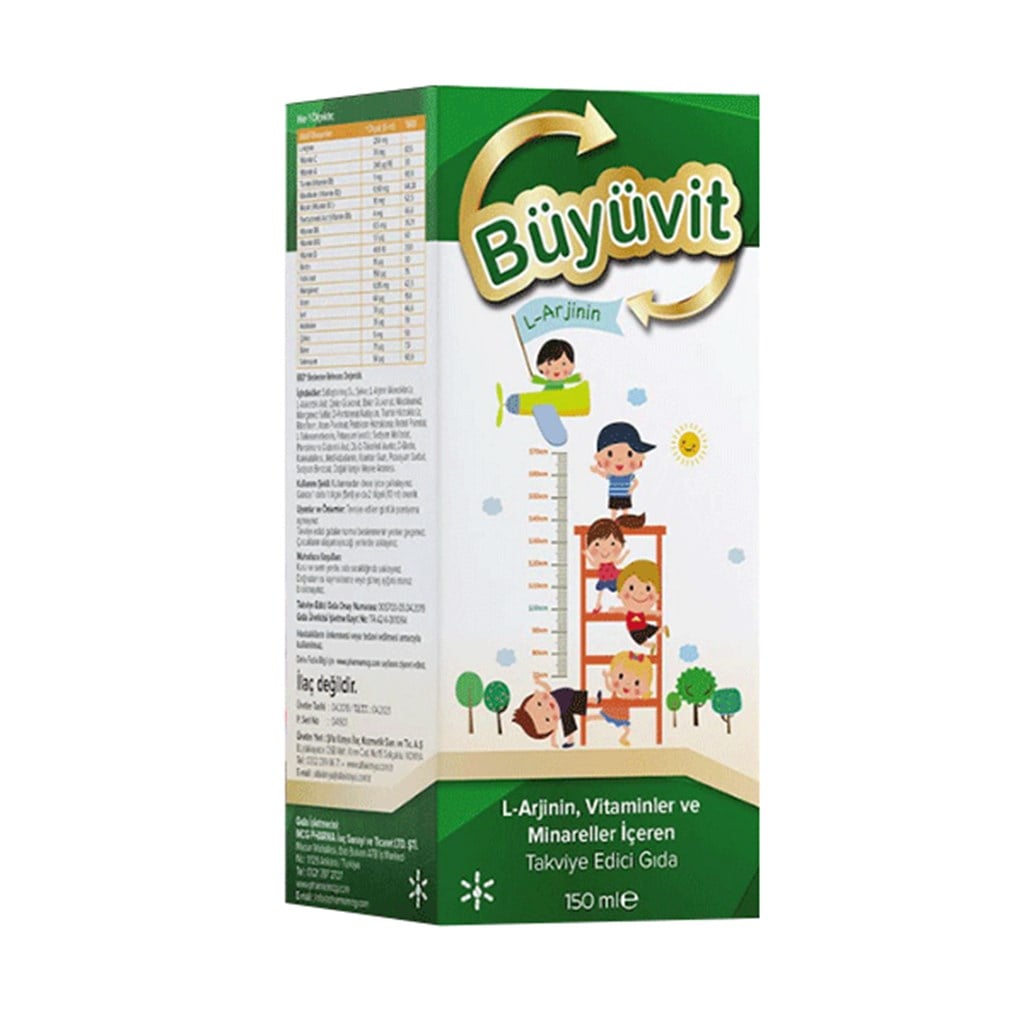 Büyüvit L Arginin Multivitamin ve Mineraller içeren Şurup 150ml