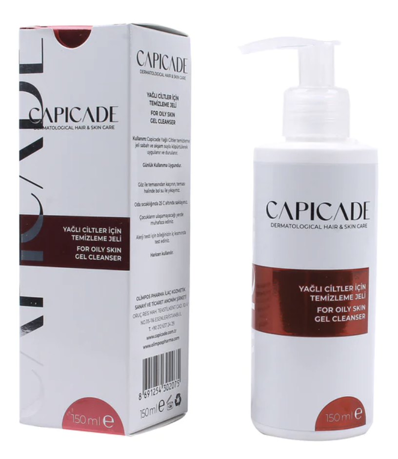 Capicade Akneli ve Yağlı Ciltler İçin Temizleme Jeli 150 ml