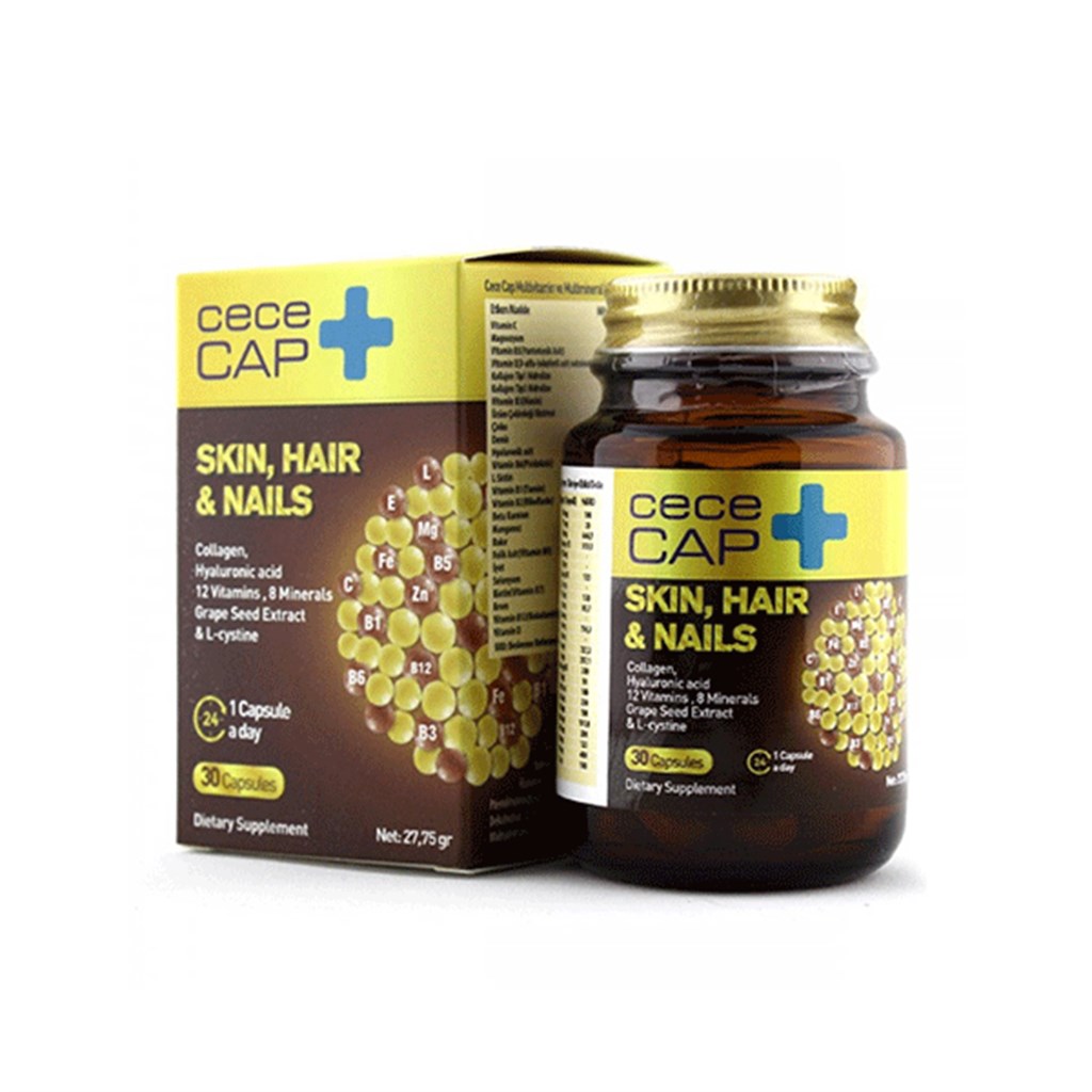 Cececap Skin Hair Nails Takviye Edici Gıda 30 Kapsül