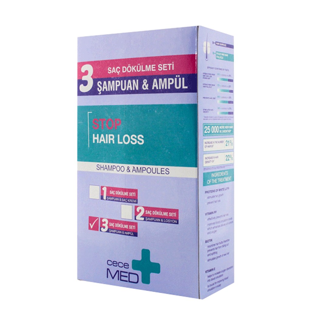 CeceMed Saç Dökülme Karşıtı Set Şampuan & 5x7 Ampul