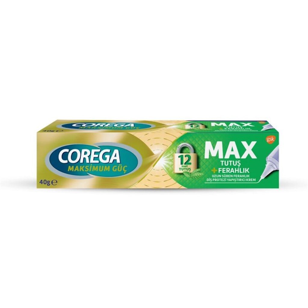 Corega Maksimum Güç Max Tutuş Ferah Krem Yapıştırıcı 40 gr