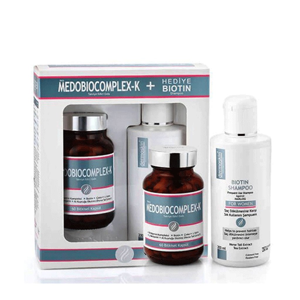 Dermoskin Medobiocomplex-K + Biotin Kadın Şampuan Hediyeli