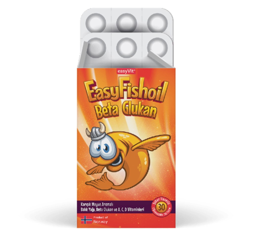 Easy Fish Oil Beta Glucan 30 Çiğnenebilir Jel Form