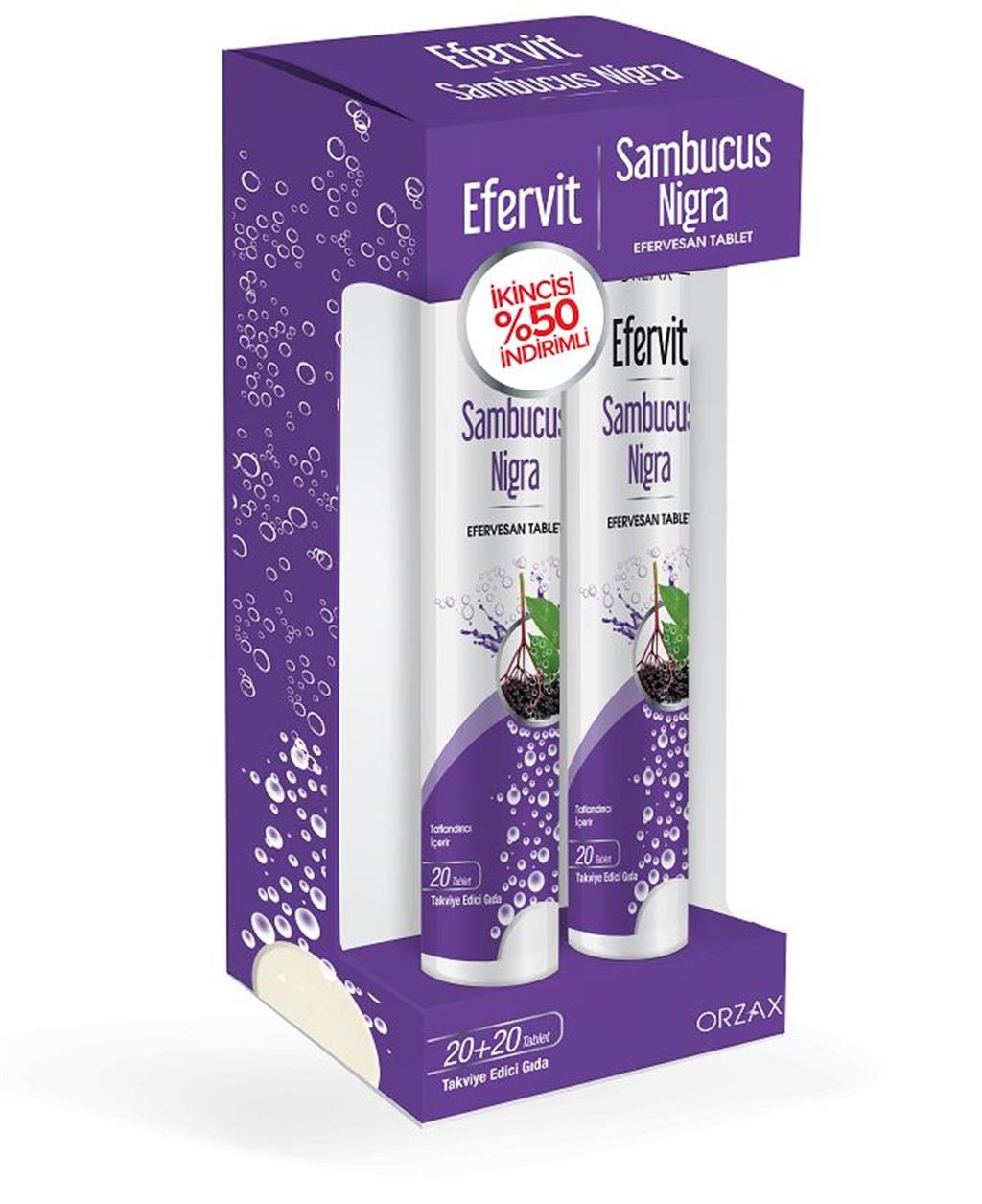 Efervit Sambucus Nigra 20 Eff Tablet 2. %50 İndirimli
