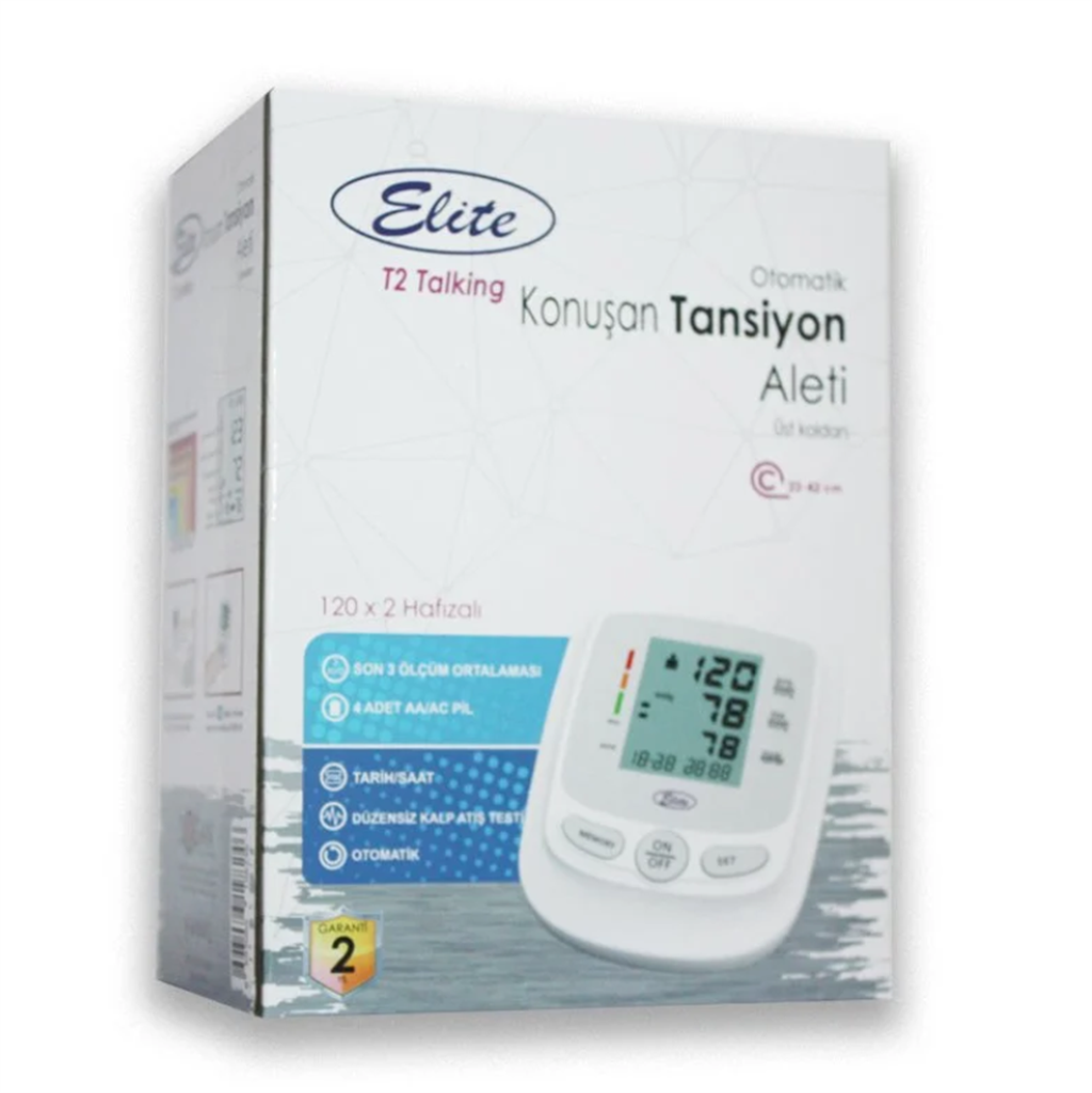 Elite Otomatik Konuşan Üst Koldan Ölçer Tansiyon Aleti T2 Talking