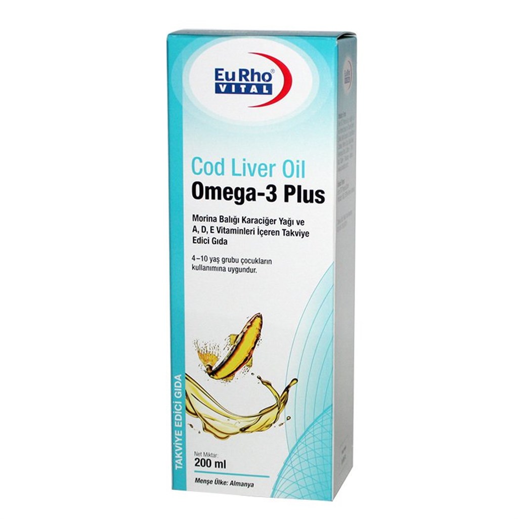 EURHO VİTAL COD LİVER OİL OMEGE-3 PLUS 200ML