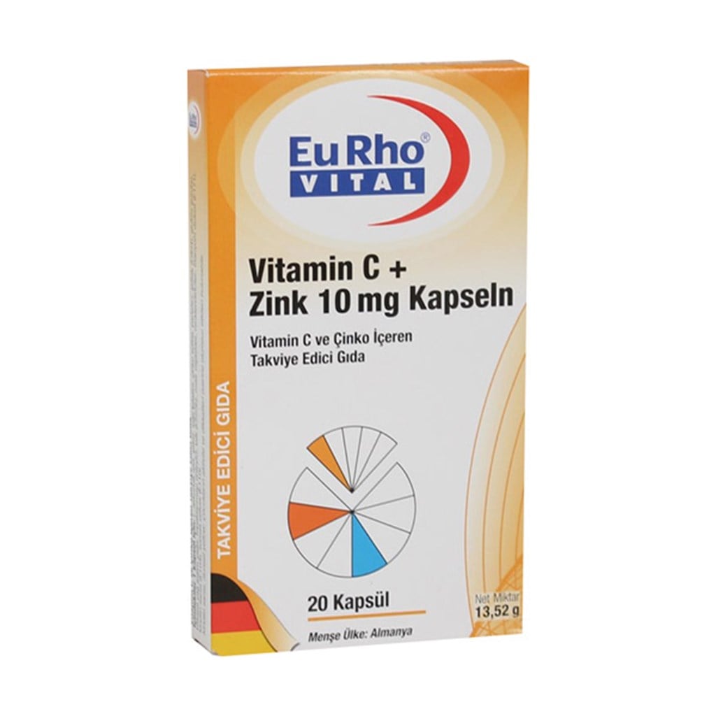 Eurho Vital Vitamin C & Zinc Kapseln 20 Kapsül