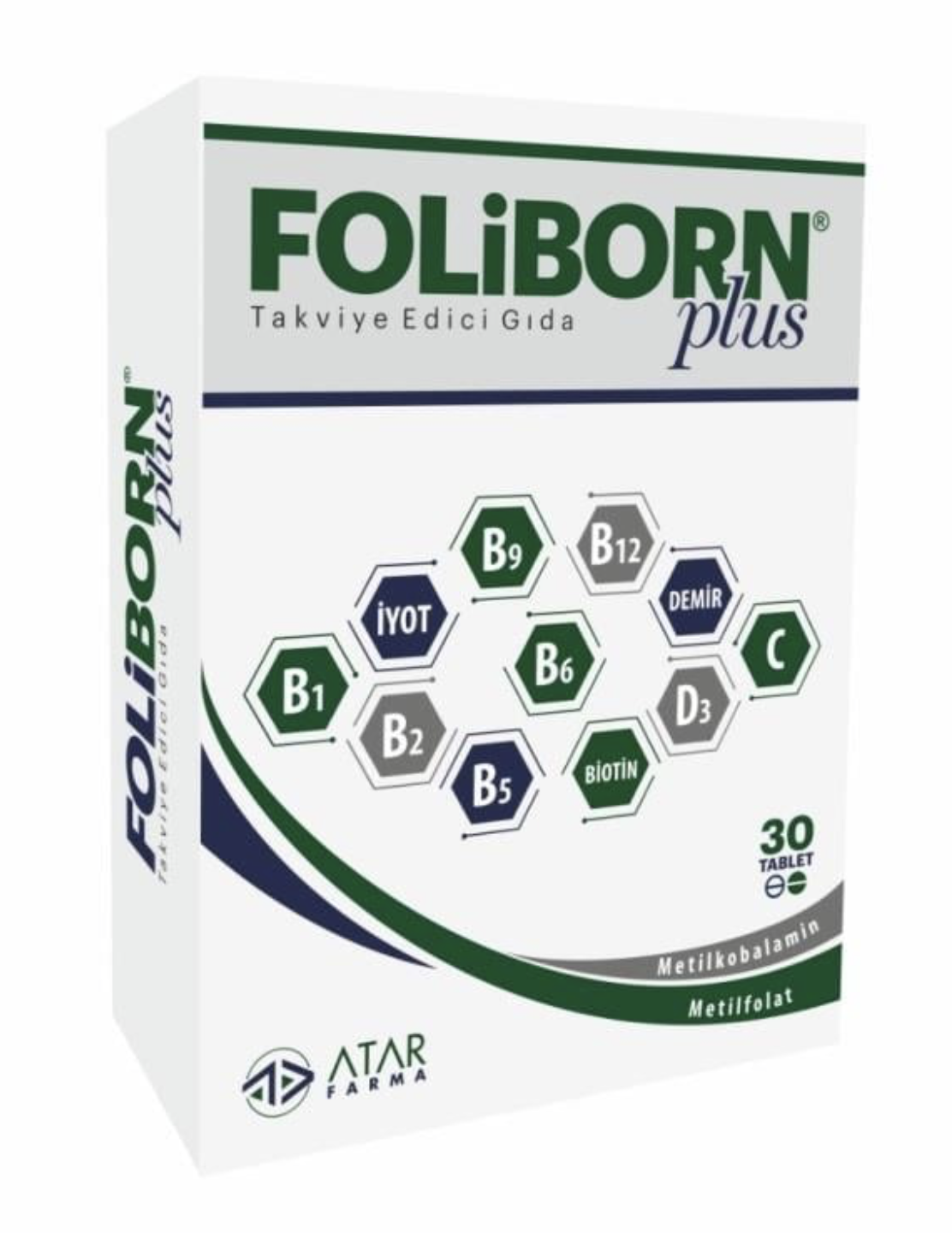 Foliborn Plus Takviye Edici Gıda 30 Tablet