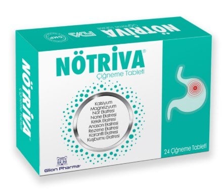 Glion Pharma Nötriva 24 Çiğneme Tableti