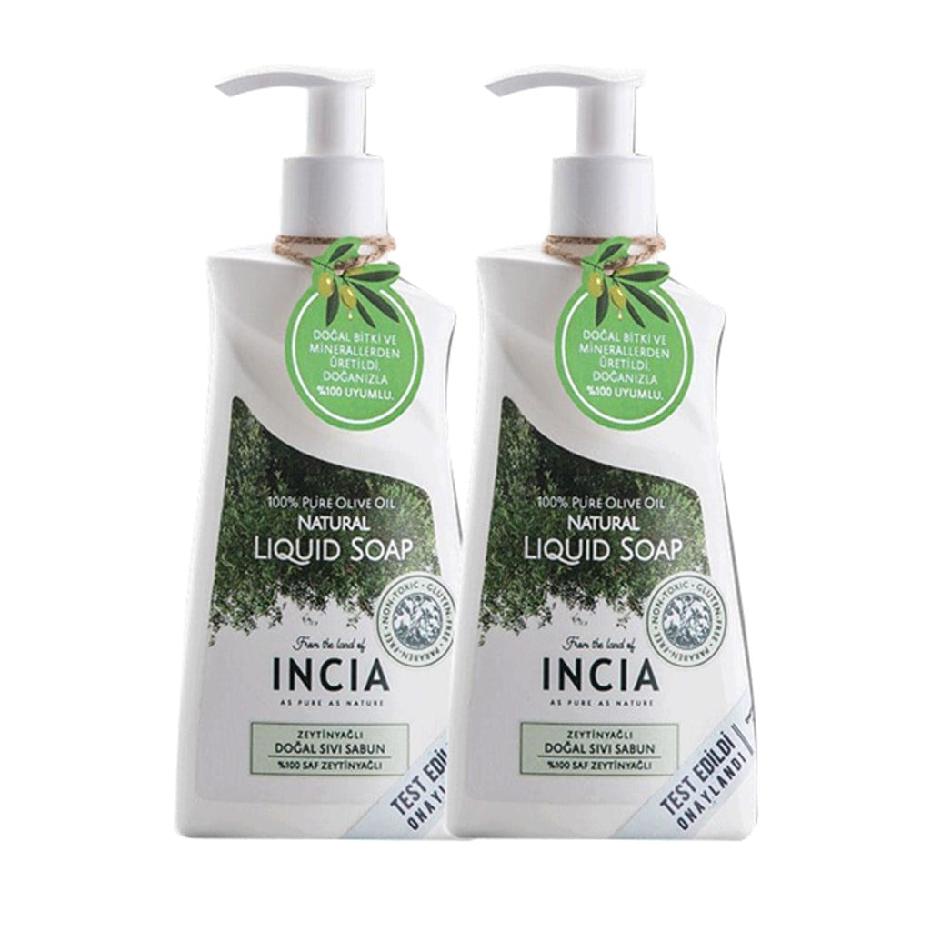 Incia Zeytinyağlı Arındırıcı Doğal Sıvı Sabun 2 x 250 ml