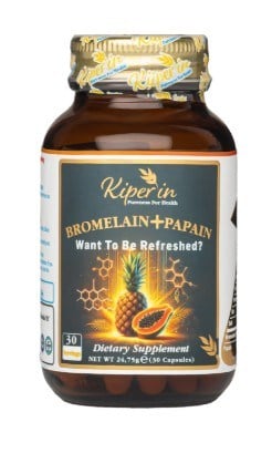 Kiperin Bromelain+Papain 30 Kapsül