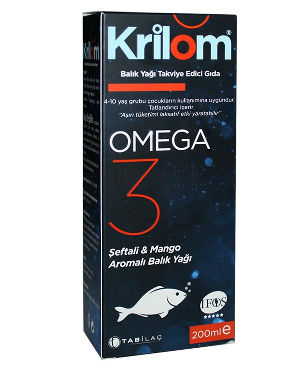 Krilom Omega-3 Balık Yağı Şeftali Mango 200 ml