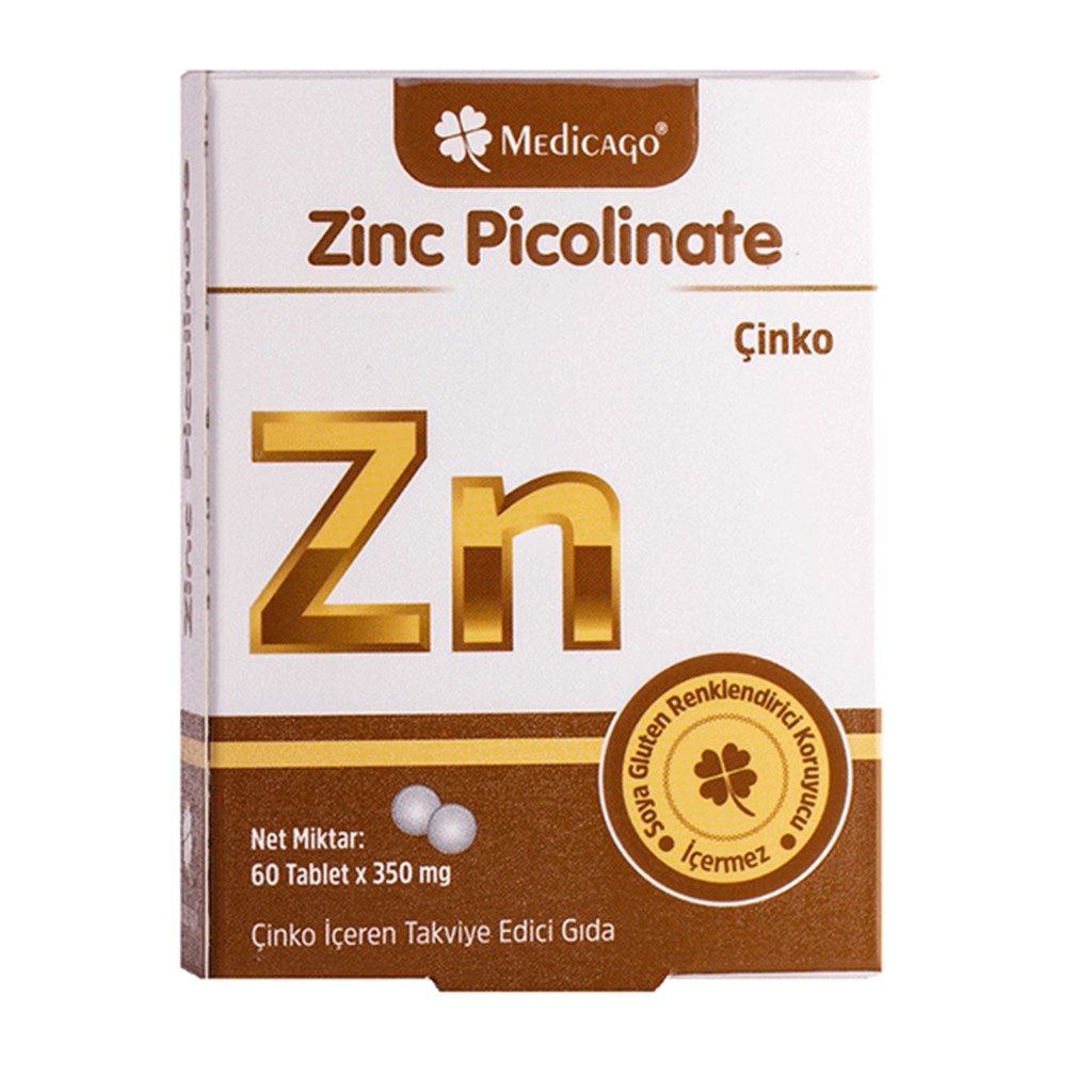 Medicago Zinc Picolinate Çinko 15mg 60 Tablet