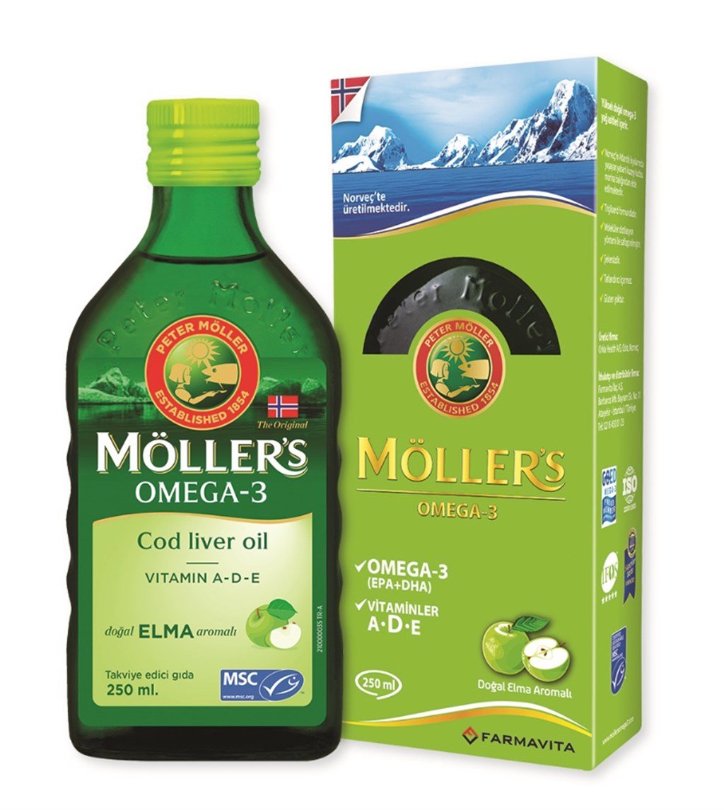 Möller's Elma Aromalı Balık Yağı Şurubu 250 ml