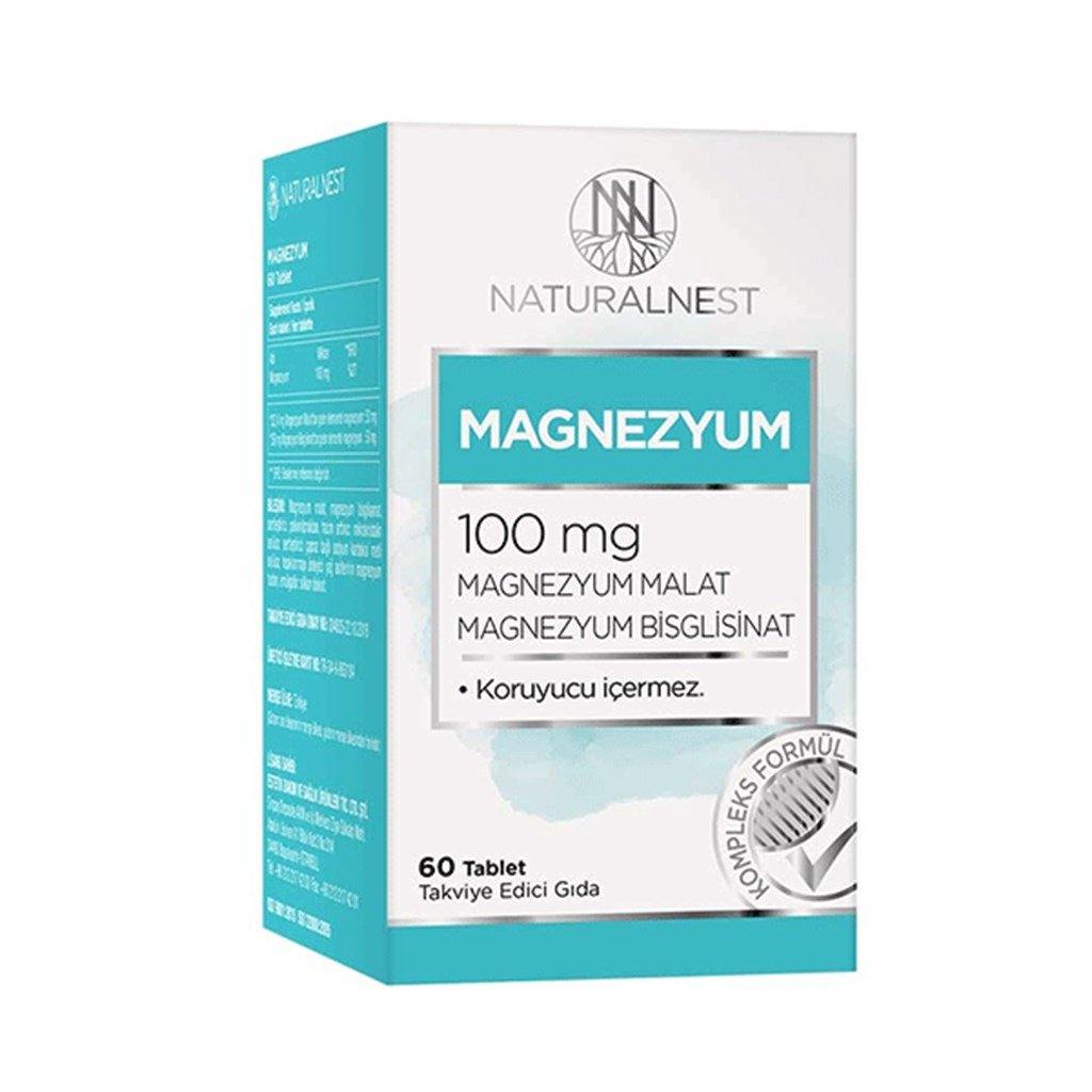 Naturalnest Magnezyum 100mg 60 Tablet