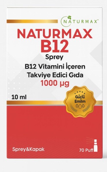 Naturmax B12 Vitamini 10 ml Sprey