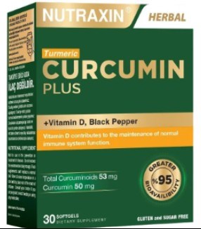 Nutraxin Curcumin Plus 30 Yumuşak Kapsül