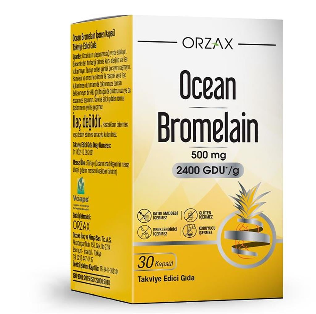 Ocean Bromelaın 500 Mg 30 Kapsül