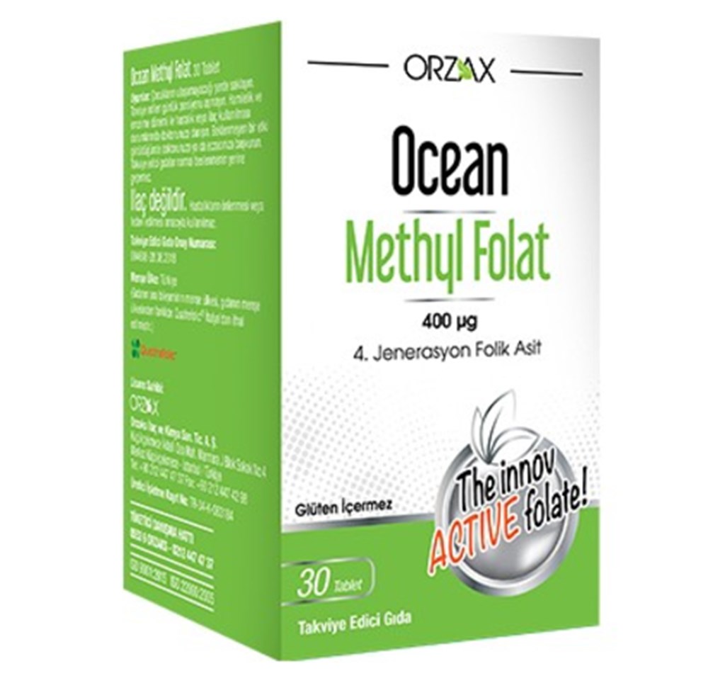 Ocean Methyl Folat Folik Asit 30 Tablet