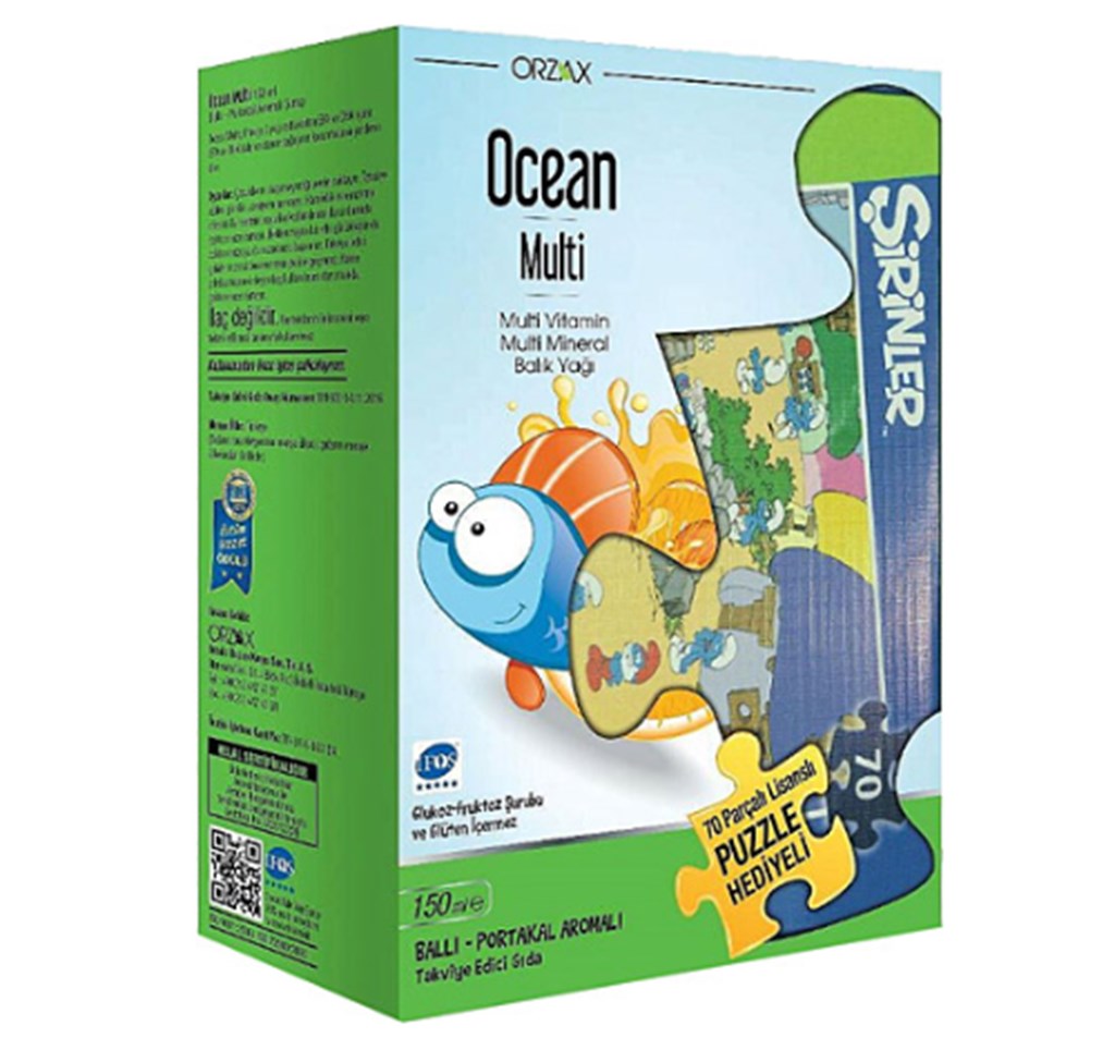 Ocean Multi Omega 3 + Puzzle Hediyeli 150 ml Şurup